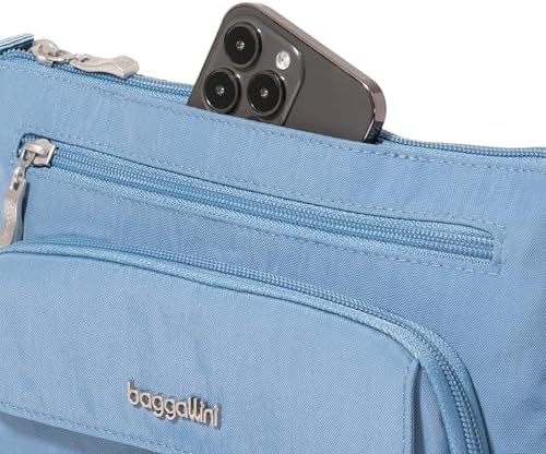 Baggallini Original RFID Protected Lightweight Nylon Zippered Travel Purse for Women ClimatePartner Certified