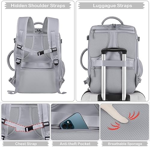 Hanples TSA Flight Approved Large Travel Backpack for Women and Men | Hanples Waterproof Anti-Theft Large Carry On Back