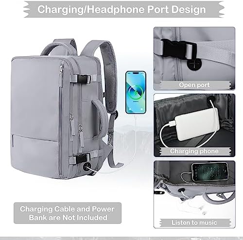 Hanples TSA Flight Approved Large Travel Backpack for Women and Men | Hanples Waterproof Anti-Theft Large Carry On Back