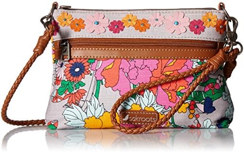 Sakroots Eco Twill Crossbody Purse for Everyday Use and Travel - Zipper Closure & Adjustable Strap