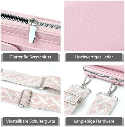 Women's Small PU Leather Crossbody Bag for Phone, 7 Inches | DBPBToU Women's PU Leather Crossbody Phone Purse, 7 Inches