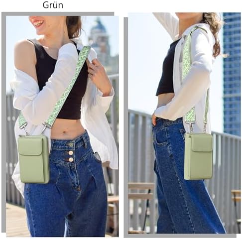 Women's Small PU Leather Crossbody Bag for Phone, 7 Inches | DBPBToU Women's PU Leather Crossbody Phone Purse, 7 Inches