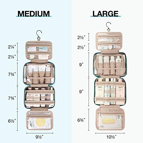 Toiletry Bag Smart Hanging Travel Makeup Organizer TSA Approved Transparent | Travel Makeup Organizer with Hanging Feat