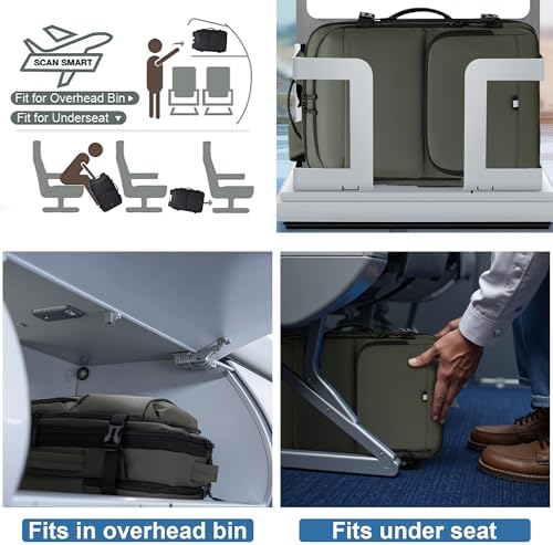 Carry On Travel Backpack 35L-40L Expandable Extra Large Light Daypack for Men and Women (Blue) Travel Backpack 35L-40L