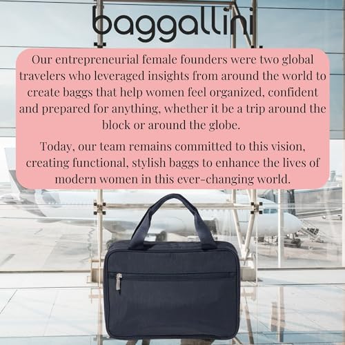 Baggallini Unisex Large Hanging Travel Toiletry Kit - Lightweight 8x11 Inch Makeup Bag for Everyone Travel