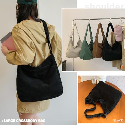 Dainaotm Canvas Tote Bag Casual Hobo Crossbody Shoulder Bag for Women Large Purse Messenger Bag Travel Work Dainaotm Can