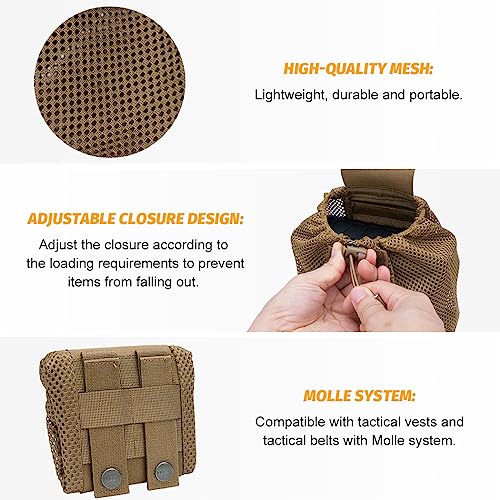IDOGEAR Pochette tactique molle pour chargeur pliable et récuperation, adapté aux forces de l'ordre et aux militaires, u