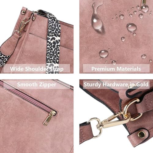 AUYOCO Vegan Leather Crossbody Bags for Women Handbag with Guitar Strap Zipped Pockets AUYOCO Vegan Leather Crossbody