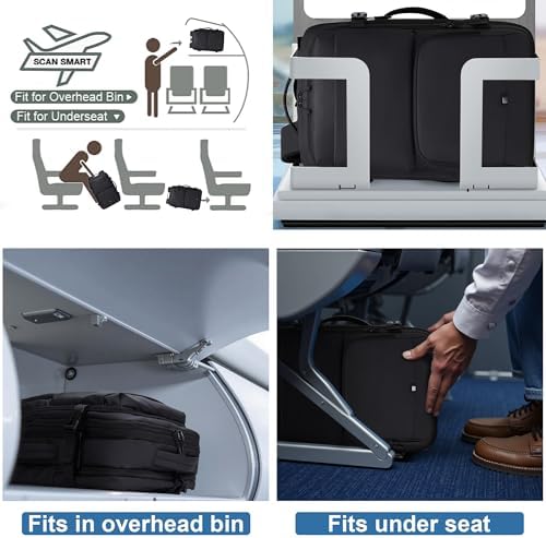 Carry On Travel Backpack 35L-40L Expandable Extra Large Light Daypack for Men and Women (Blue) Travel Backpack 35L-40L