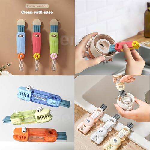3 in 1 Lid Cleaning Brushes - Multifunctional Insulation Bottle Cleaning Tools for Home Kitchen Cup Cleaning | 2025 Mul