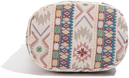 Coton Pose Women's Hippie Crossbody Bag - Top Zip Large Capacity Canvas Sling Bag - Handmade Jacquard Cloth
