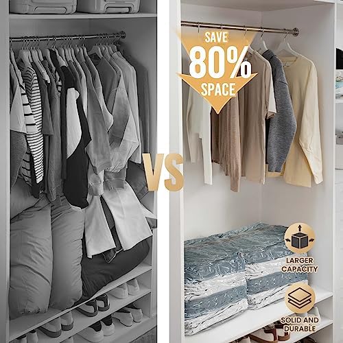 TAILI Jumbo Cube Vacuum Storage Bags 4 Pack, Extra Large (31x40x15 Inch) for Clothing and Bedding, Space Saving Closet O