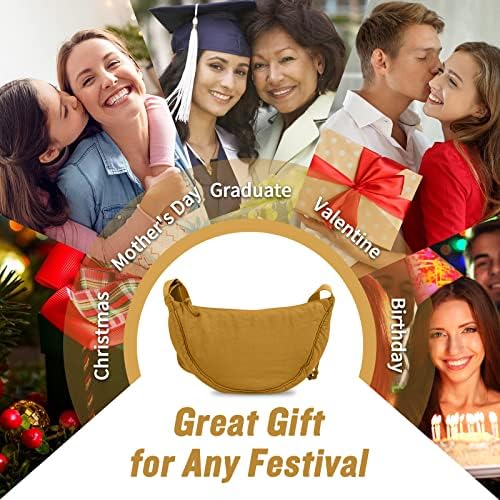 EVGLOW Nylon Crescent Crossbody Bag - Trendy Women's Travel Sling Bag EVGLOW Nylon Crescent Crossbody Bag - Small Men's