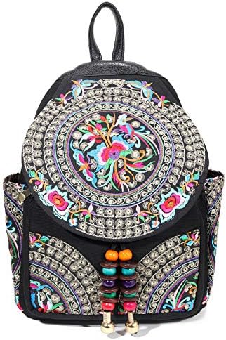 SILKAREA Embroidered Boho Small Sling Bag for Women Travel (Blue) SILKAREA Embroidered Boho Small Sling Bag for Women Ch