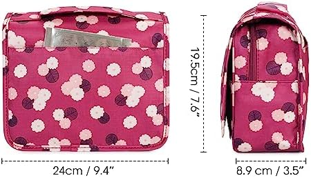 Narwey Beige Small Hanging Travel Toiletry Bag for Women Travel Bag Specifications: Makeup Bag Organizer, Cosmetics Bag - Image 48