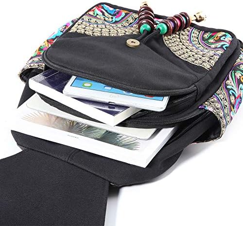 SILKAREA Embroidered Boho Small Sling Bag for Women Travel (Blue) SILKAREA Embroidered Boho Small Sling Bag for Women Ch