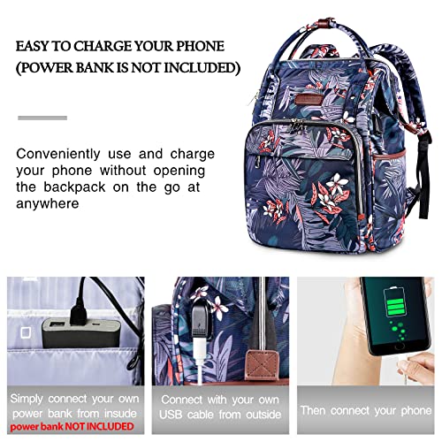 Sac à Dos VANKEAN pour Ordinateur Portable Femmes 15,6 Pouces Élégant Hydrofuge avec USB et Blocage RFID pour Travail et