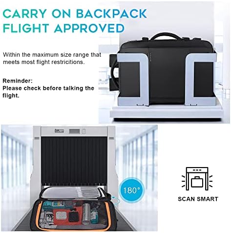 BANGE Expandable 35L Weekender Backpack for Men and Women | Waterproof 17.3inch Laptop Weekender Backpack for Men and W