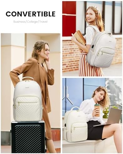 Laptop Backpack Purse for Women Work Travel Black OEKO-TEX STANDARD 100 Laptop Backpack Purse for Women College Black Qu