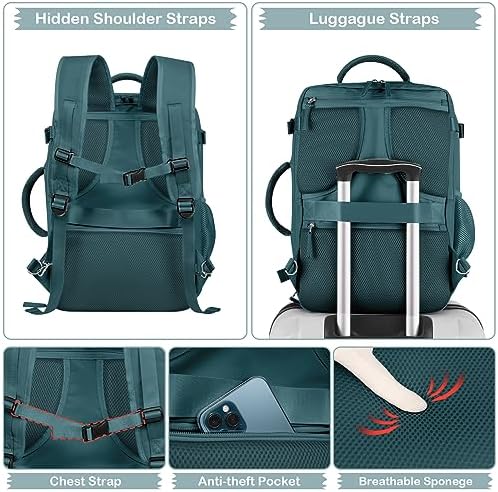 Hanples TSA Flight Approved Large Travel Backpack for Women and Men | Hanples Waterproof Anti-Theft Large Carry On Back