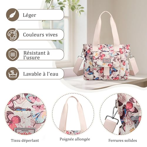 FORRICA Sac à Main Femmes Imperméable et Mode avec Multi Poches