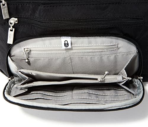 Baggallini Original RFID Protected Lightweight Nylon Zippered Travel Purse for Women ClimatePartner Certified