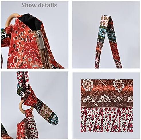 KARRESLY Women's Ethnic Style Sling Crossbody Bag with Adjustable Strap