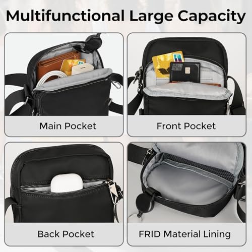 Tibroni Anti Theft RFID Crossbody Bag for Men and Women | Tibroni Sling Bag with Zipper Lock for Men and Women | Tibron