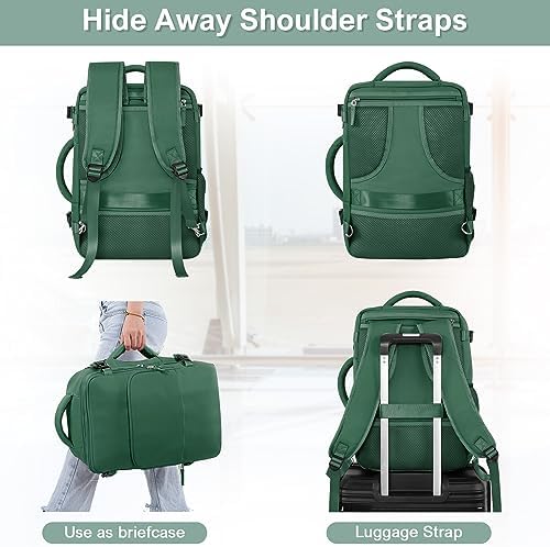 Women's Flight Approved Travel Backpack with USB Charging, Lightweight & Waterproof, Ideal for College, Work and Travel