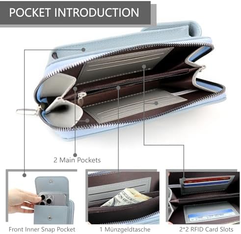 Women's Small PU Leather Crossbody Bag for Phone, 7 Inches | DBPBToU Women's PU Leather Crossbody Phone Purse, 7 Inches