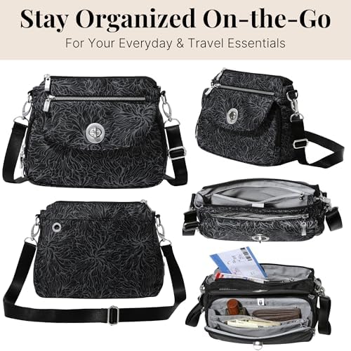 Baggallini Calais Crossbody Bags for Women Lightweight Water-Resistant Travel Purse Baggallini Calais Crossbody Bags for