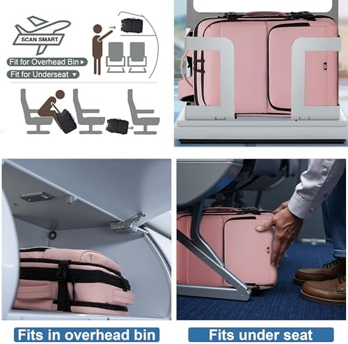 Carry On Travel Backpack 35L-40L Expandable Extra Large Light Daypack for Men and Women (Blue) Travel Backpack 35L-40L