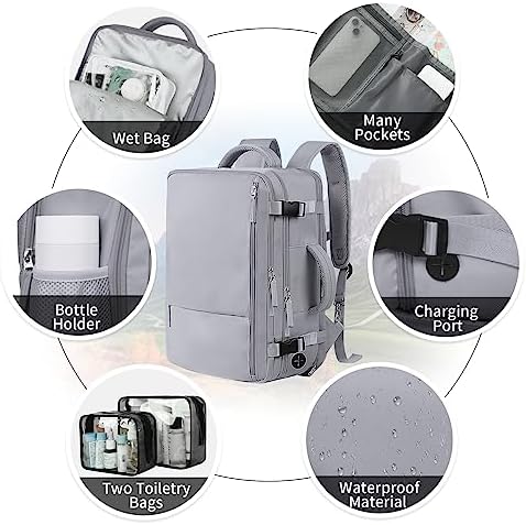 Hanples TSA Flight Approved Large Travel Backpack for Women and Men | Hanples Waterproof Anti-Theft Large Carry On Back