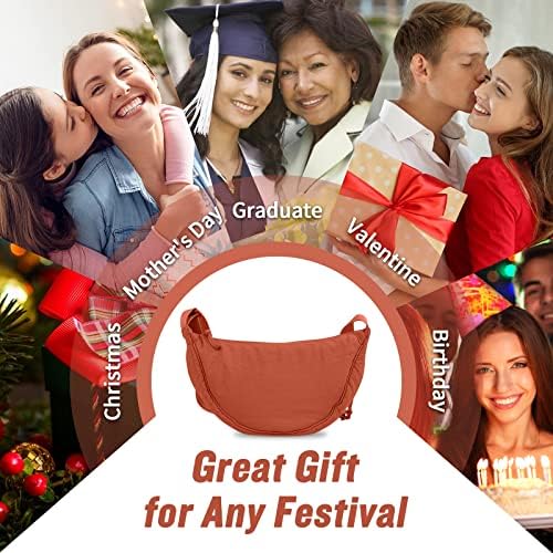 EVGLOW Nylon Crescent Crossbody Bag - Trendy Women's Travel Sling Bag EVGLOW Nylon Crescent Crossbody Bag - Small Men's