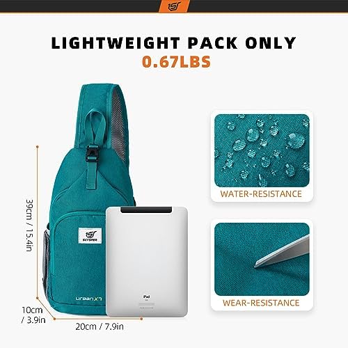 SKYSPER Anti-RFID Crossbody Sling Backpack for Women Men(Army Green) SKYSPER Travel Hiking Crossbody Bag for Women Men