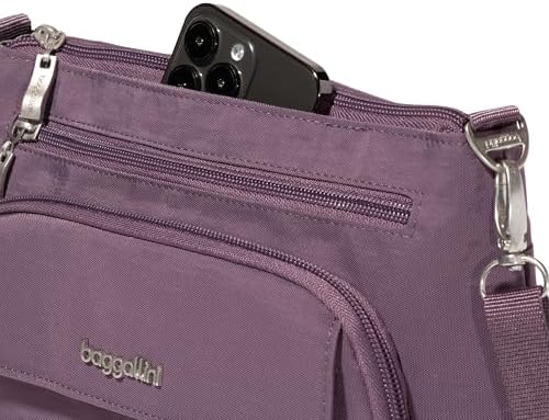 Baggallini Original RFID Protected Lightweight Nylon Zippered Travel Purse for Women ClimatePartner Certified