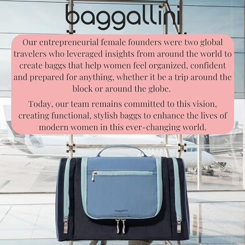 Baggallini High-Quality Toiletry Kit for Men and Women on Business Trips | Baggallini Travel Toiletry Kit Featuring Com