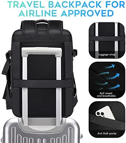 BANGE Expandable 35L Weekender Backpack for Men and Women | Waterproof 17.3inch Laptop Weekender Backpack for Men and W