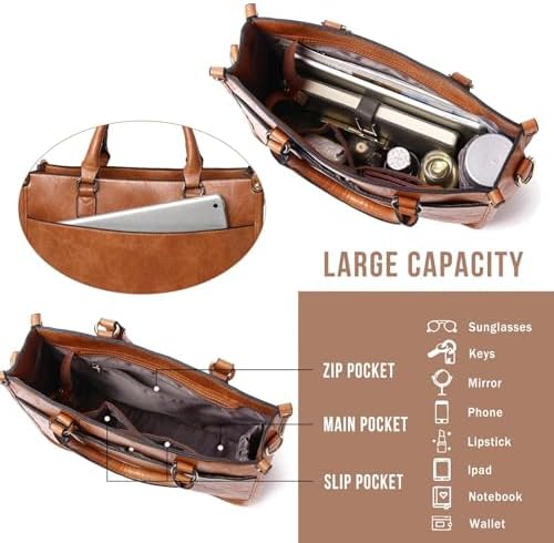 AUYOCO Vegan Leather Crossbody Bags for Women Handbag with Guitar Strap Zipped Pockets AUYOCO Vegan Leather Crossbody