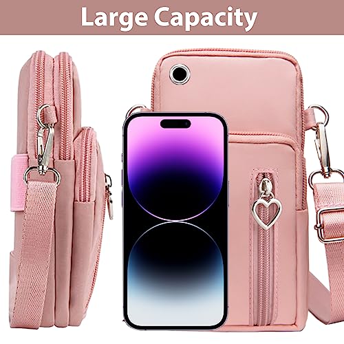 LYJOW Sac Téléphone Portable Femmes Bandoulière - Reglable pour Running et Everyday Use + Portefeuille + Sacoche Telepho