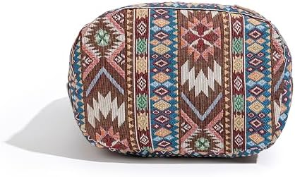 Coton Pose Women's Hippie Crossbody Bag - Top Zip Large Capacity Canvas Sling Bag - Handmade Jacquard Cloth