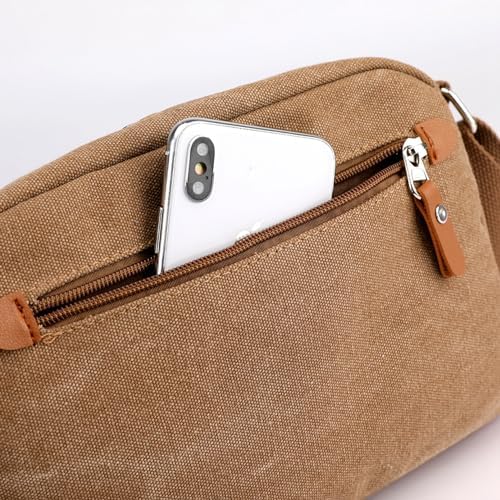 Sunshinejing Lightweight Crossbody Bag for Women | Casual Purses for Daily Travel | Small Canvas Bag with Adjustable Str