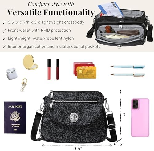 Baggallini Calais Crossbody Bags for Women Lightweight Water-Resistant Travel Purse | Baggallini Calais Crossbody Bags