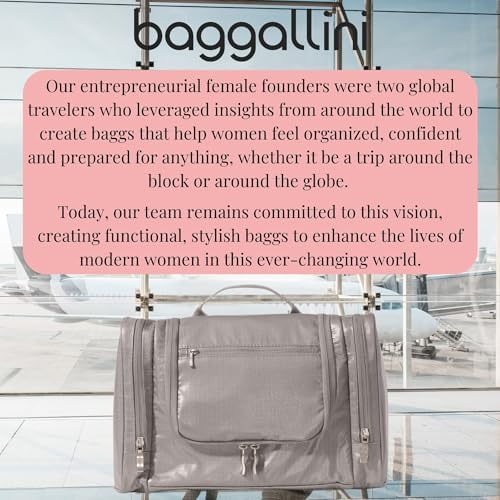 Baggallini High-Quality Toiletry Kit for Men and Women on Business Trips | Baggallini Travel Toiletry Kit Featuring Com