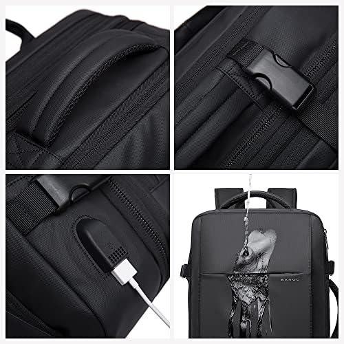 BANGE Expandable 35L Weekender Backpack for Men and Women | Waterproof 17.3inch Laptop Weekender Backpack for Men and W
