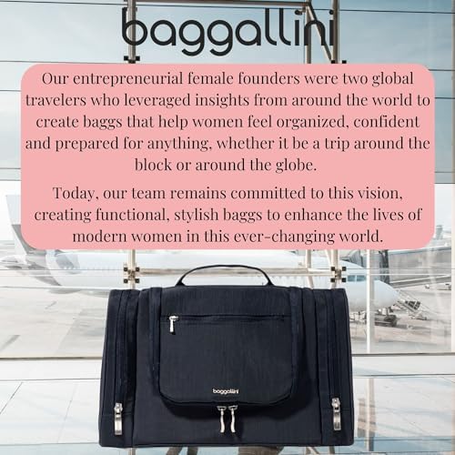 Baggallini High-Quality Toiletry Kit for Men and Women on Business Trips | Baggallini Travel Toiletry Kit Featuring Com