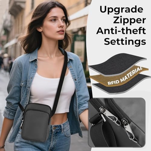 Tibroni Anti Theft RFID Crossbody Bag for Men and Women | Tibroni Sling Bag with Zipper Lock for Men and Women | Tibron
