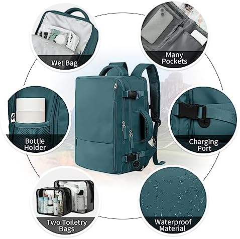 Hanples TSA Flight Approved Large Travel Backpack for Women and Men | Hanples Waterproof Anti-Theft Large Carry On Back