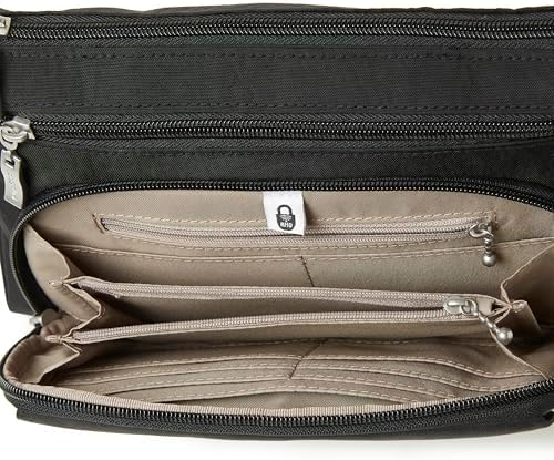 Baggallini Original RFID Protected Lightweight Nylon Zippered Travel Purse for Women ClimatePartner Certified