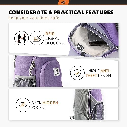 SKYSPER Anti-RFID Crossbody Sling Backpack for Women Men(Army Green) SKYSPER Travel Hiking Crossbody Bag for Women Men